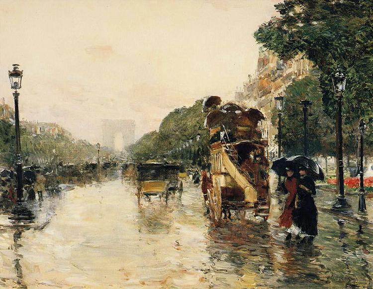 Childe Hassam Champs Elysees Paris oil painting image